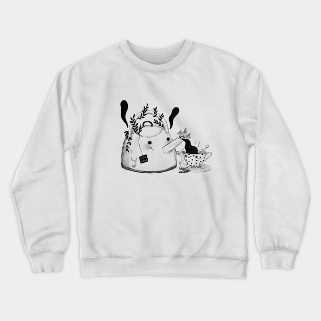 Happy Teapot Crewneck Sweatshirt by chiarodiluna